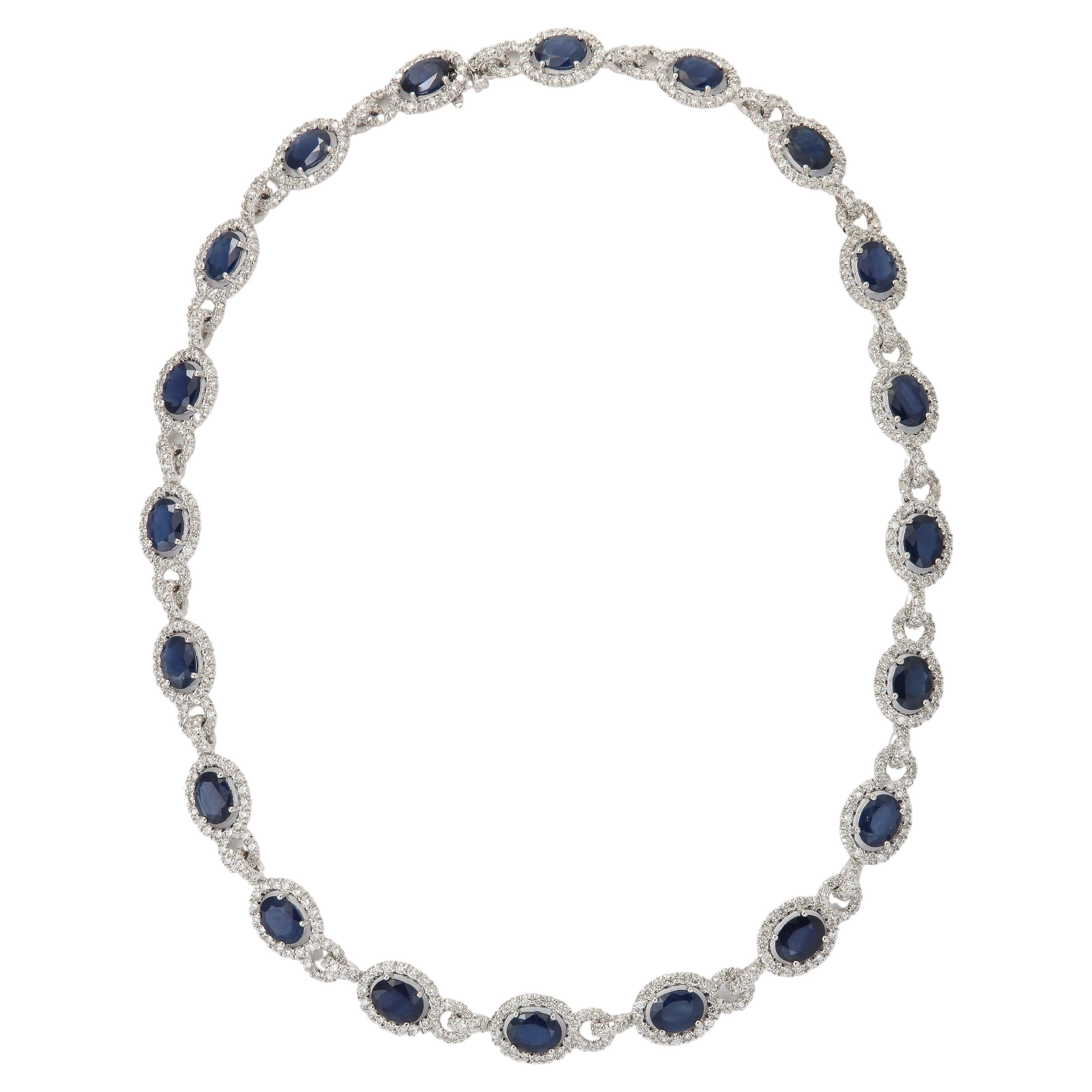 Sapphire and Diamond Necklace 