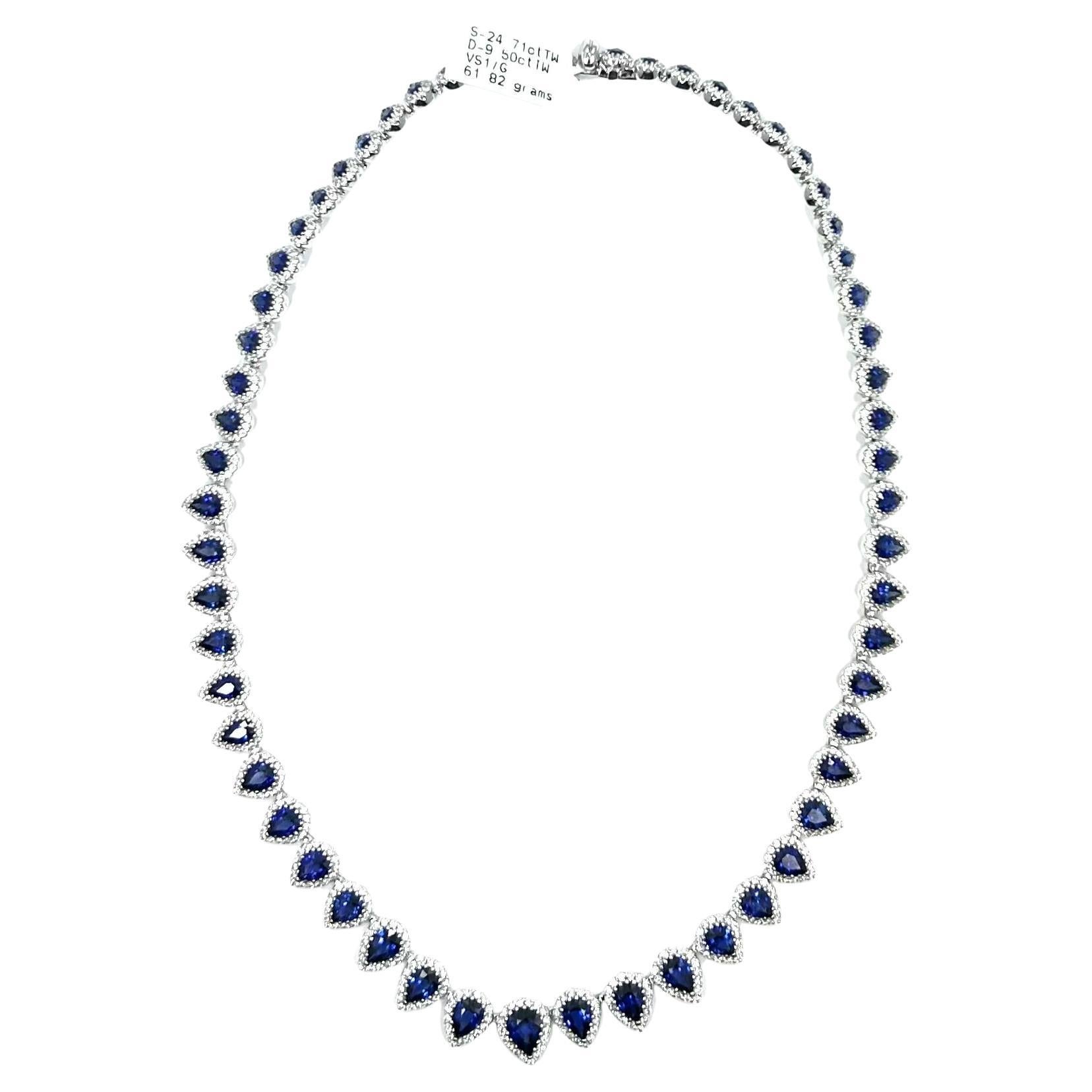 Collier de saphirs et diamants