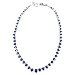 Sapphire And Diamond Necklace