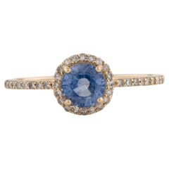 "Sapphire and Diamond Oceanic Symphony Ring - Beneath the Waves Collection"