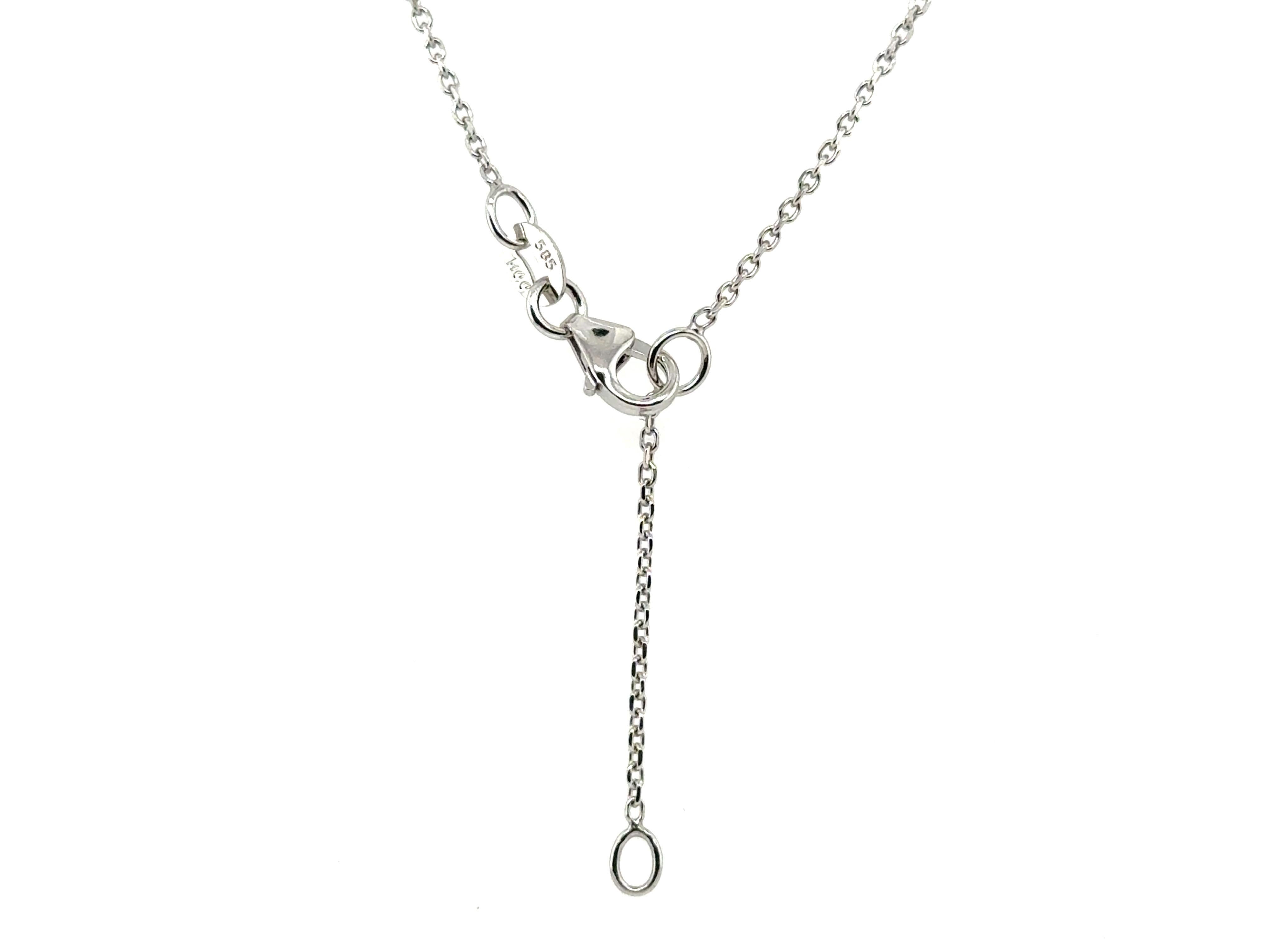 Donna Ciondolo con zaffiro e diamante Diamonds Halo .72ct 14K Nuovo di zecca in vendita