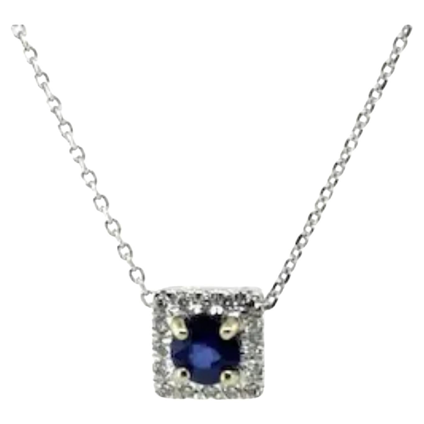 Ciondolo con zaffiro e diamante Diamonds Halo .72ct 14K Nuovo di zecca in vendita