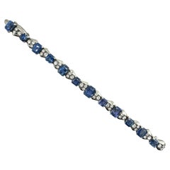 Bracelet en saphir et diamant en platine par Oscar Heyman and Brothers