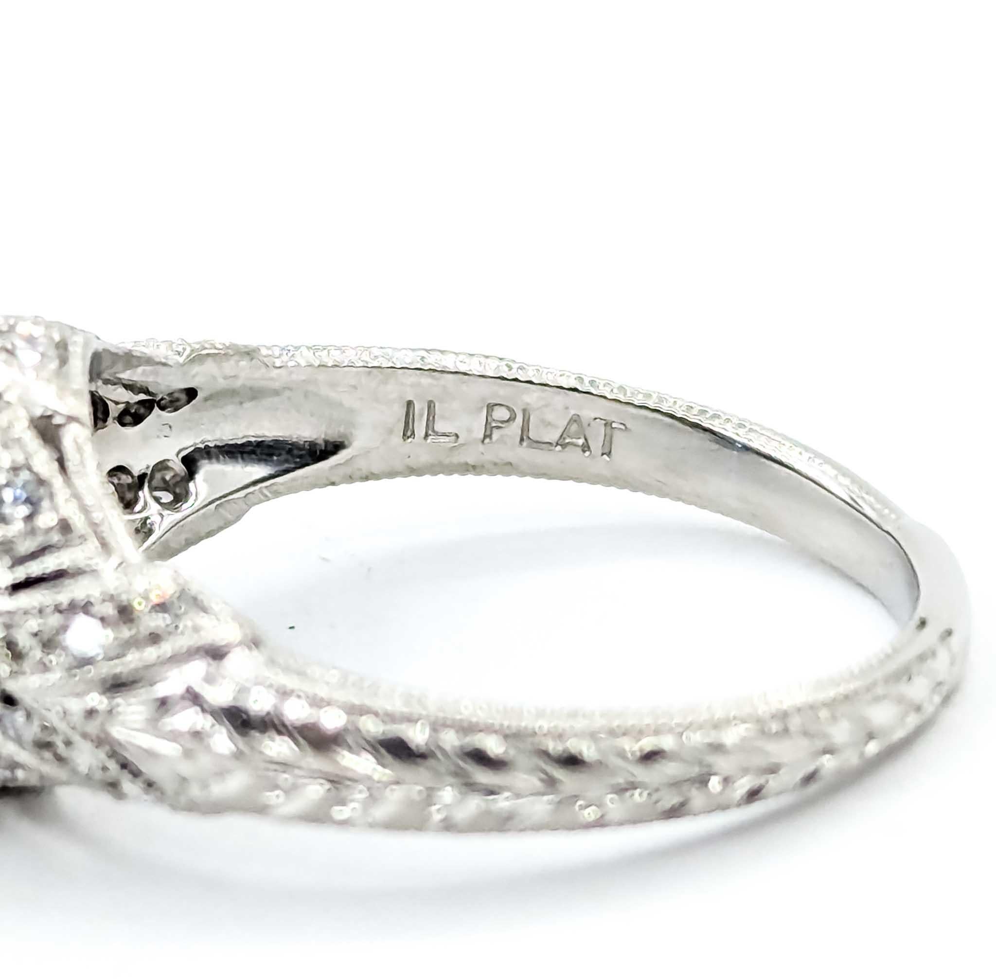 Anello in platino con zaffiro e diamante in vendita 3