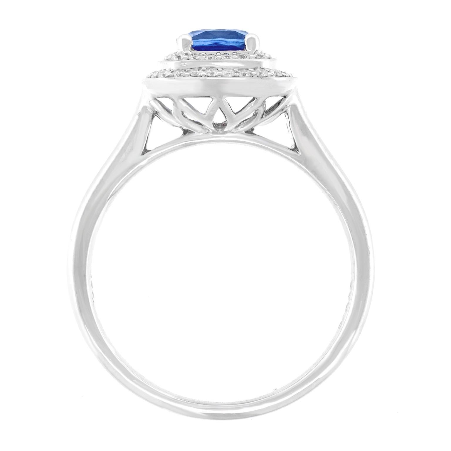 Sapphire and Diamond Ring 18k by Spark For Sale 1