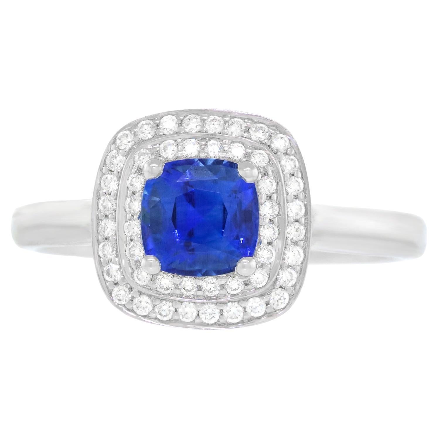 Sapphire and Diamond Ring 18k by Spark For Sale