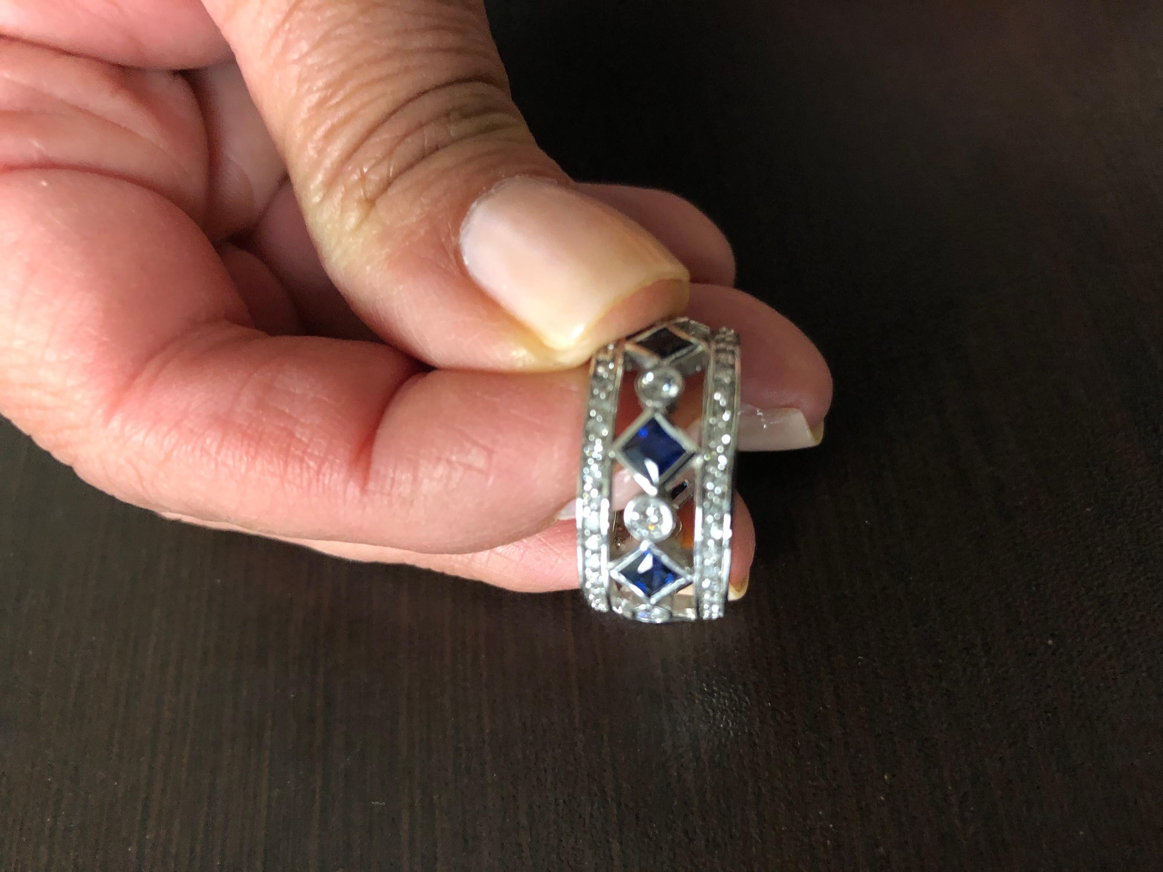 Ring mit 3,40 Karat Saphir und Diamant im Zustand „Neu“ im Angebot in Great Neck, NY