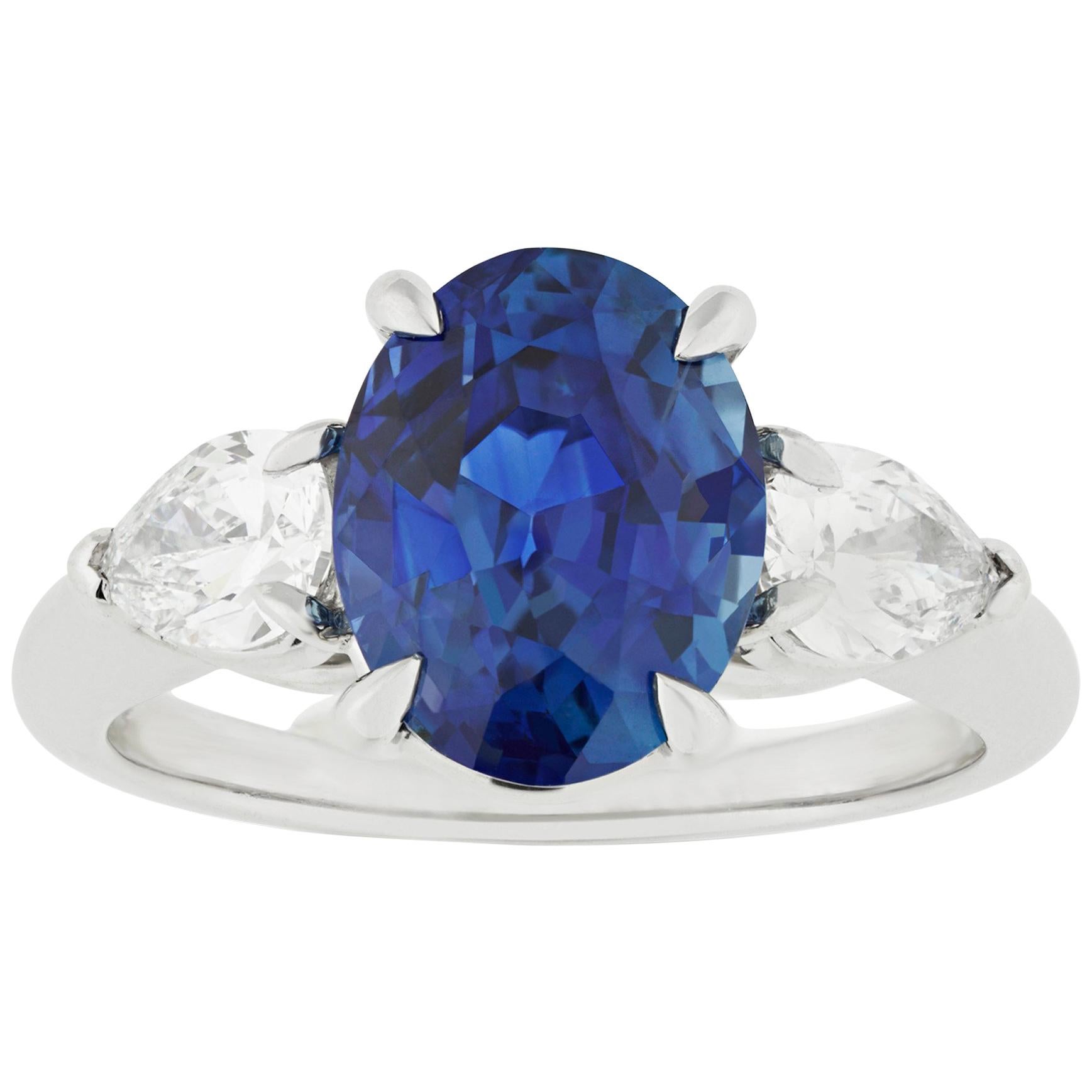 Sapphire and Diamond Ring, 3.90 Carats