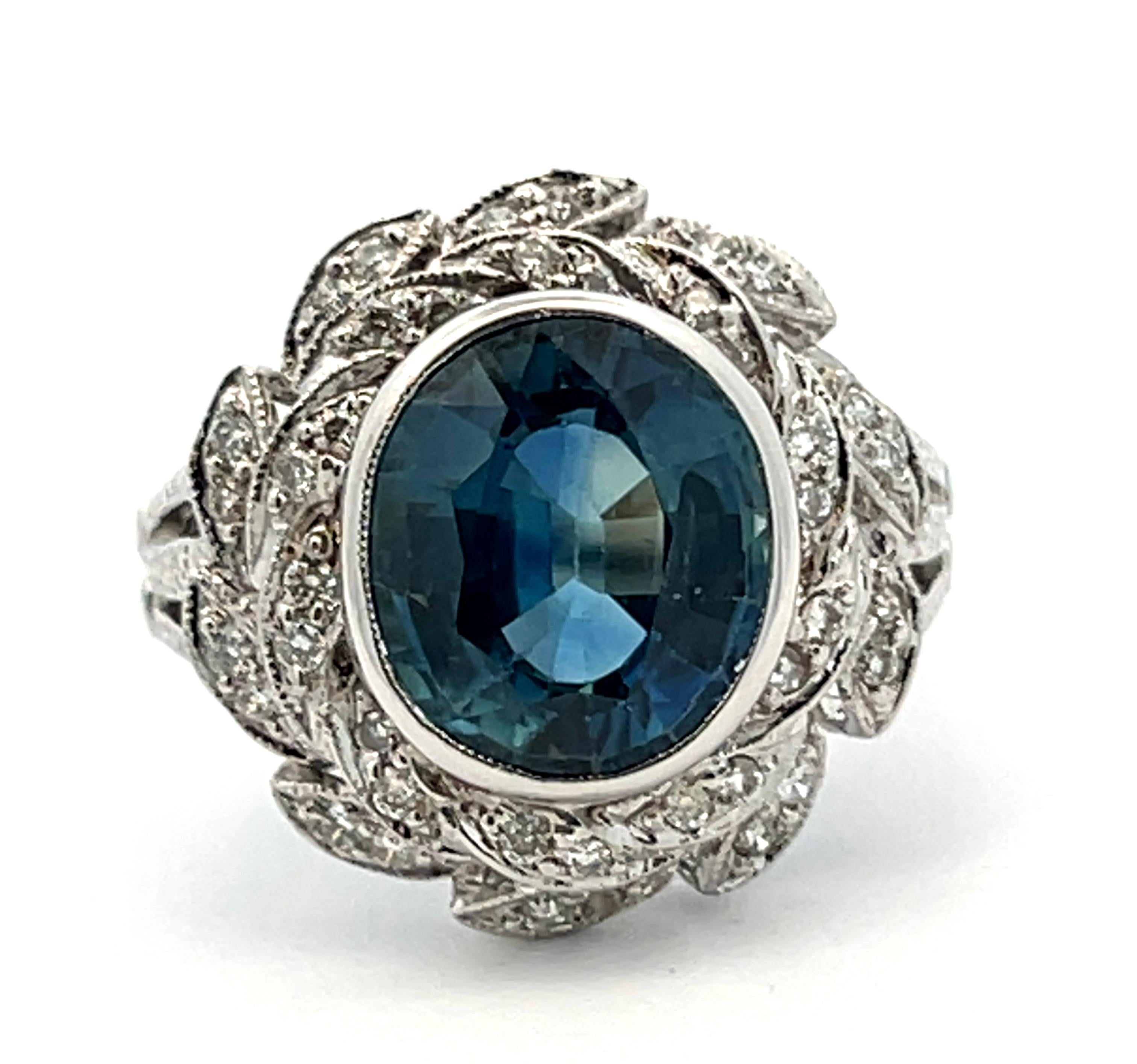 Saphir- und Diamantring im Angebot 5