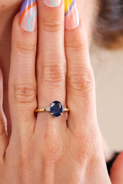 Bague en saphir et diamants