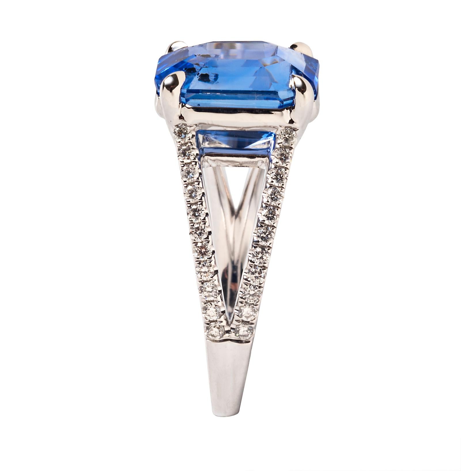 Romantic Sapphire and Diamond Ring