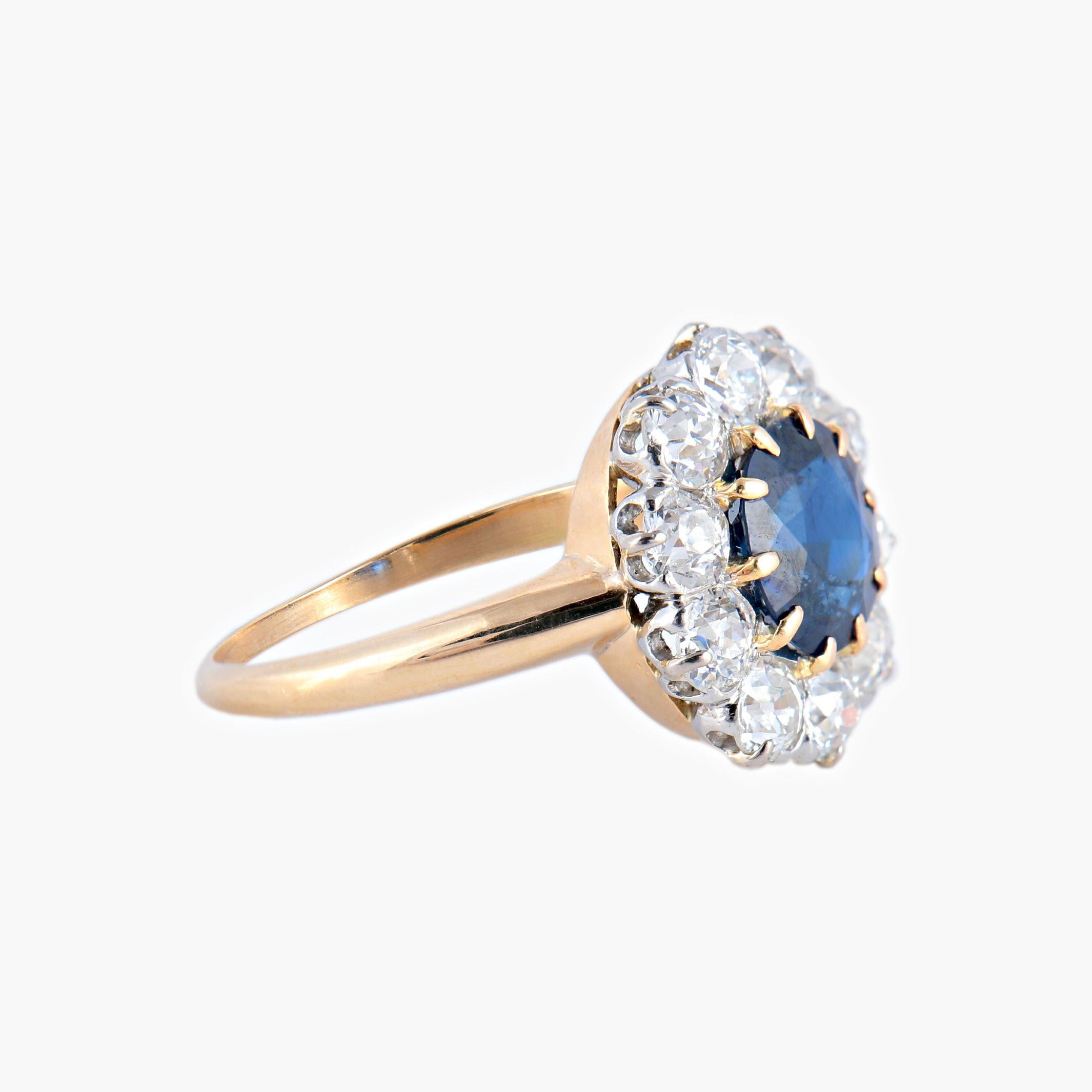 Belle Époque Sapphire and Diamond Ring