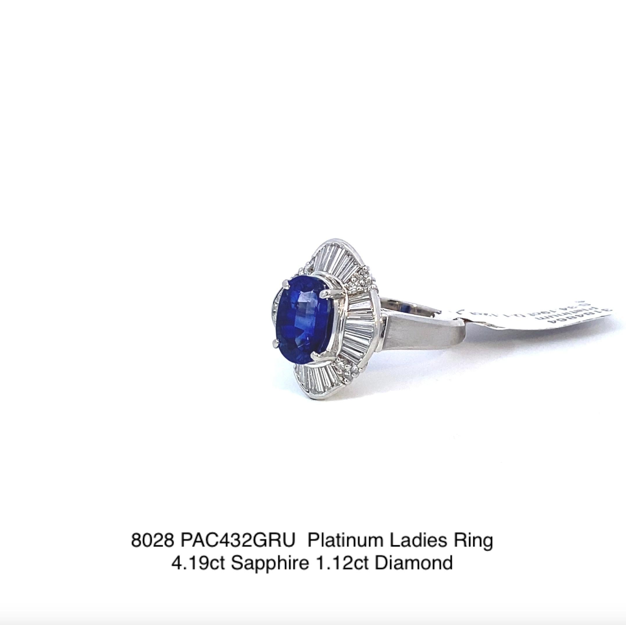Saphir- und Diamantring (Moderne) im Angebot