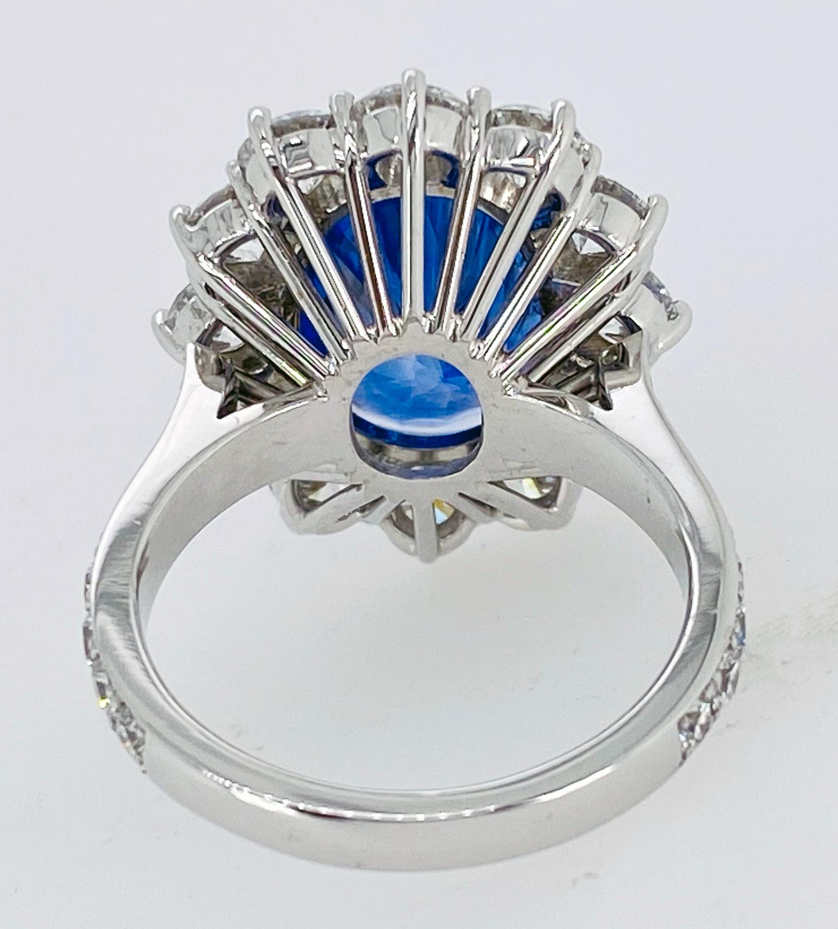 Sapphire and Diamond Ring In New Condition In Carmel, CA