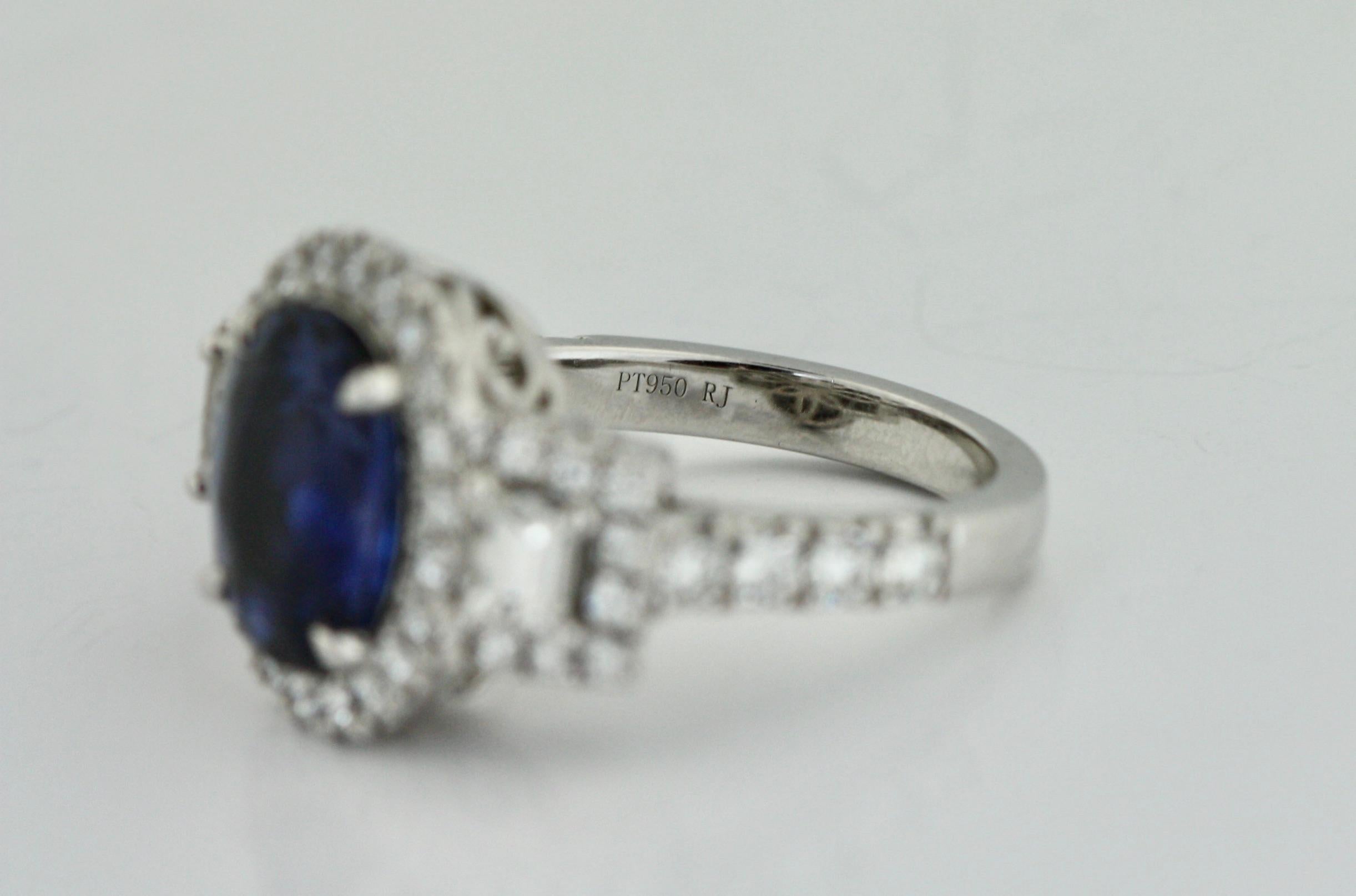 Women's or Men's Sapphire and Diamond Ring