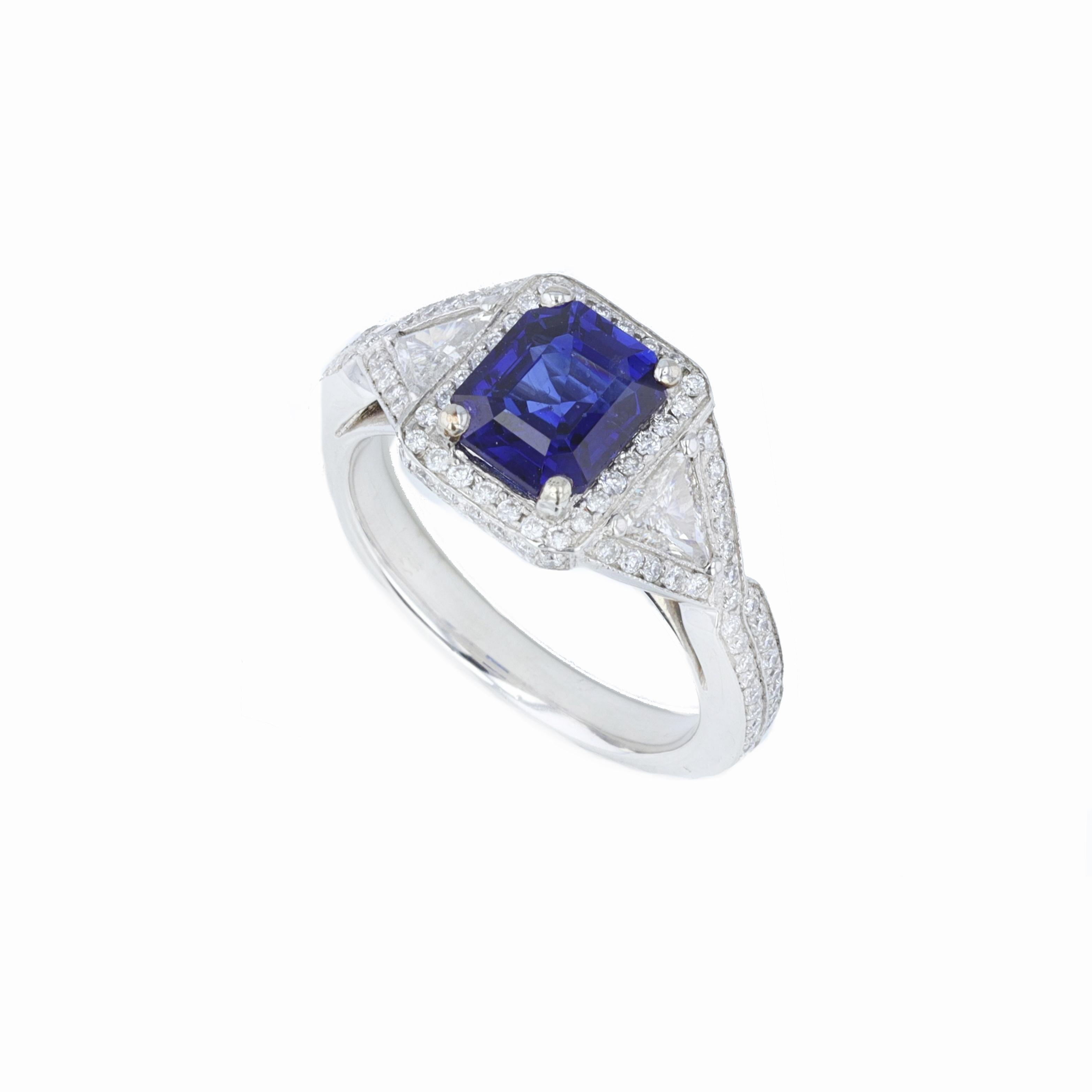 Women's Sapphire and Diamond Ring For Sale