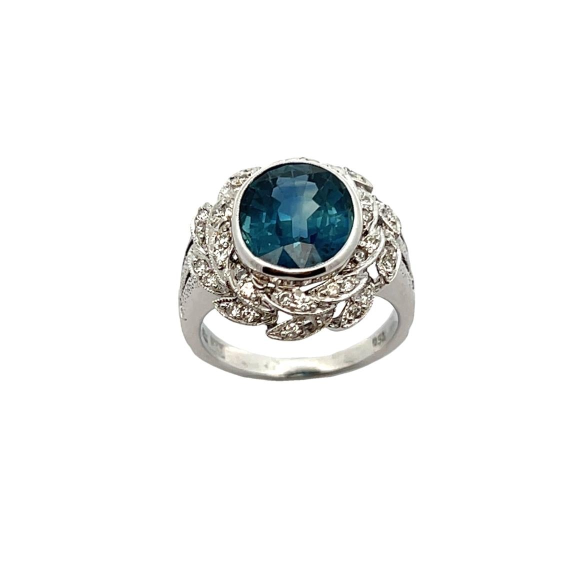 Saphir- und Diamantring im Angebot 1