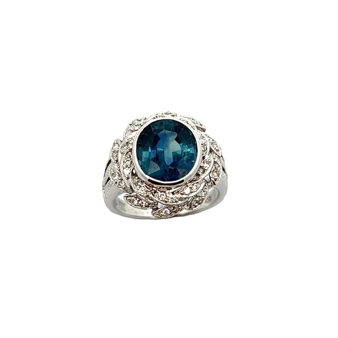 Saphir- und Diamantring im Angebot 2