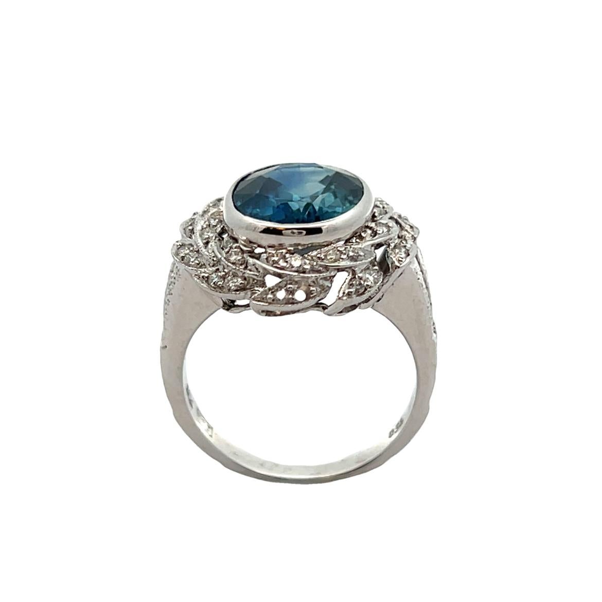 Saphir- und Diamantring im Angebot 3
