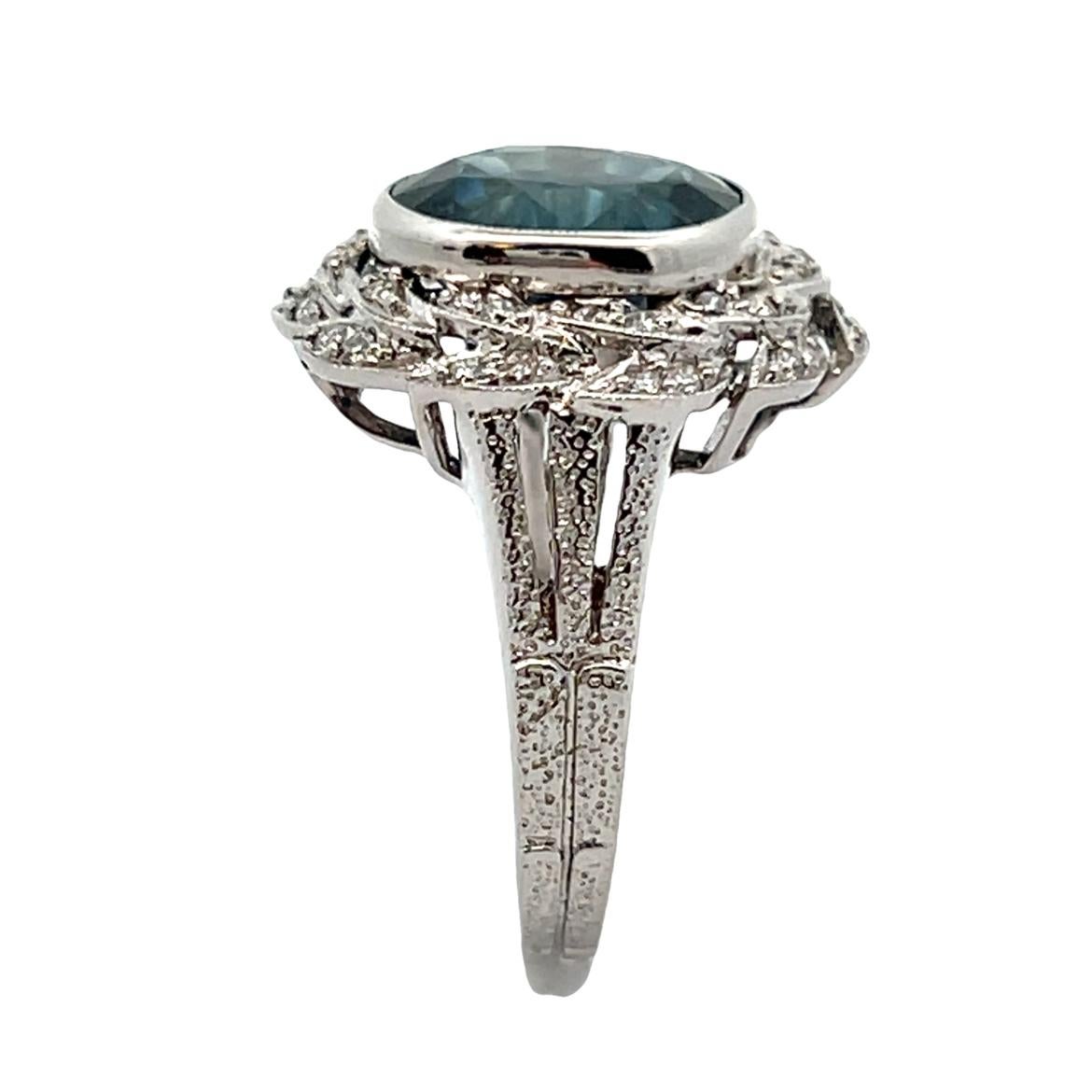 Saphir- und Diamantring im Angebot 4
