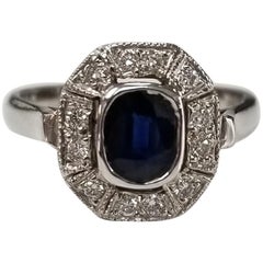 Sapphire and Diamond  Ring