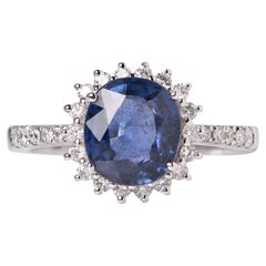 Anello con zaffiro e diamante