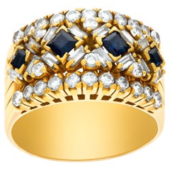 Sapphire and Diamond Ring in 18k