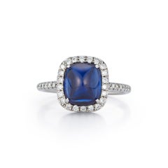 Sapphire and Diamond Ring in 18K White Gold
