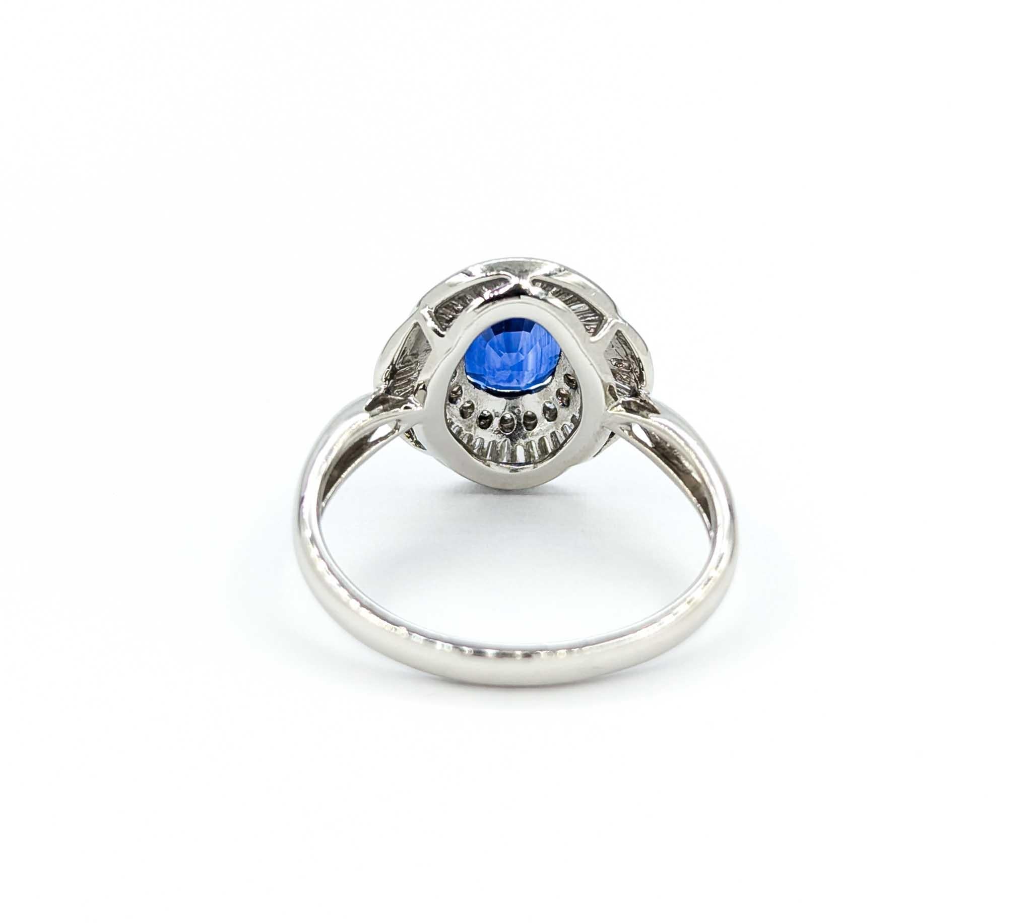 Sapphire and Diamond Ring in Platinum 2