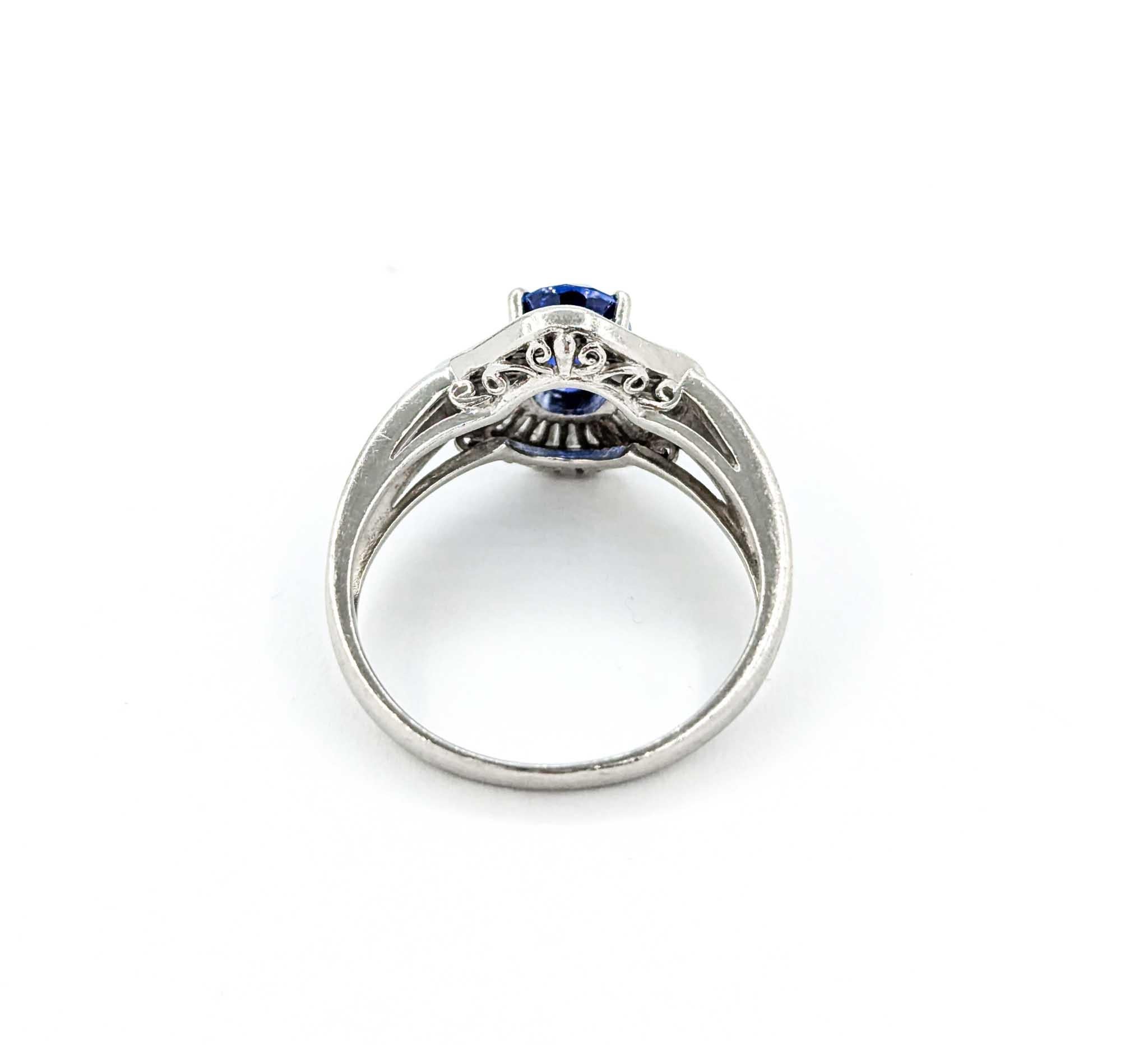 Sapphire and Diamond Ring in Platinum 2