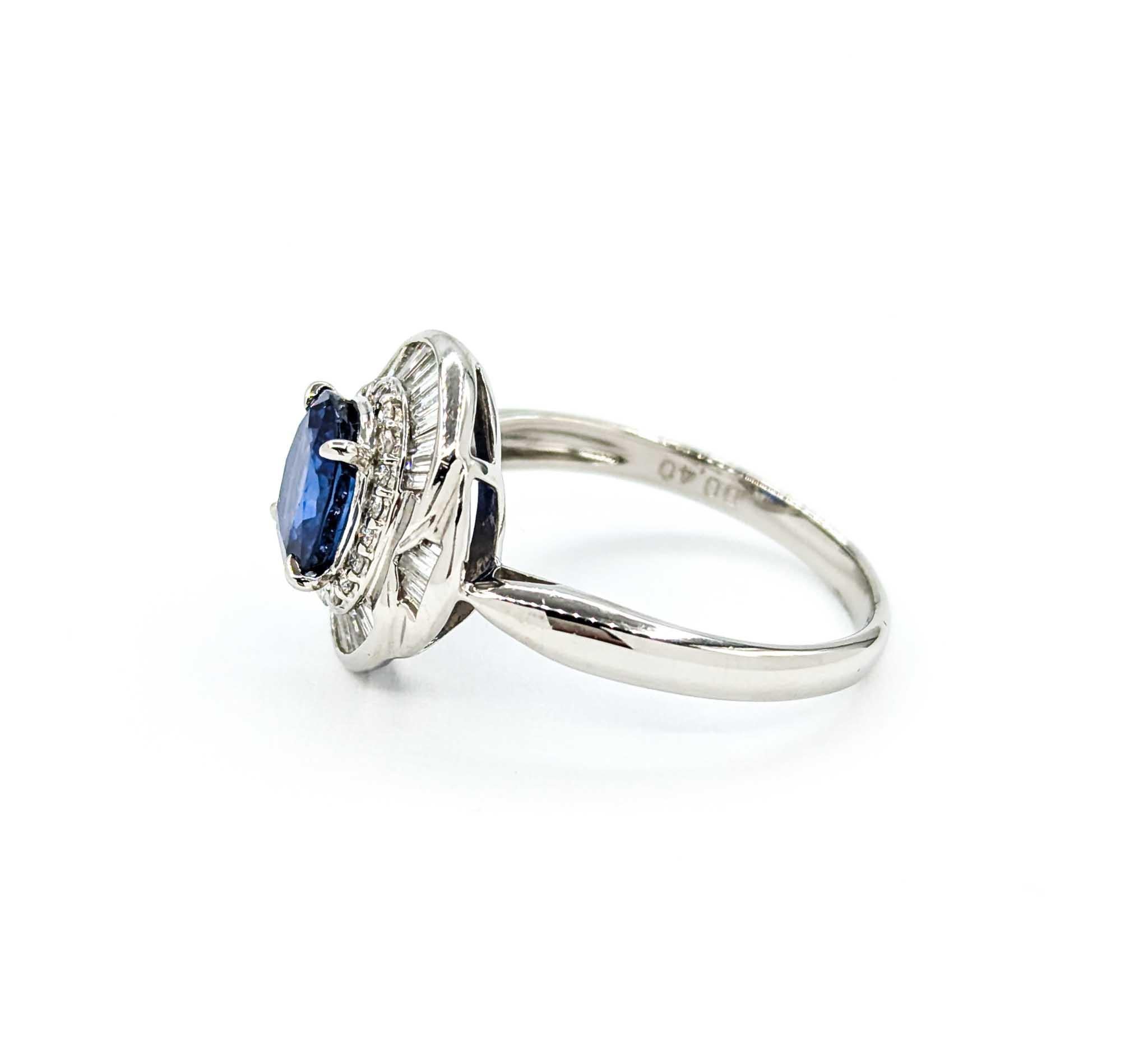 Sapphire and Diamond Ring in Platinum 3
