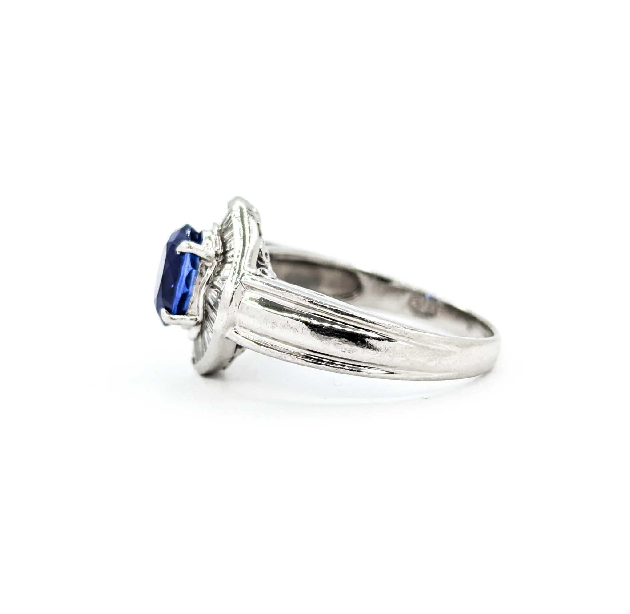 Sapphire and Diamond Ring in Platinum 3