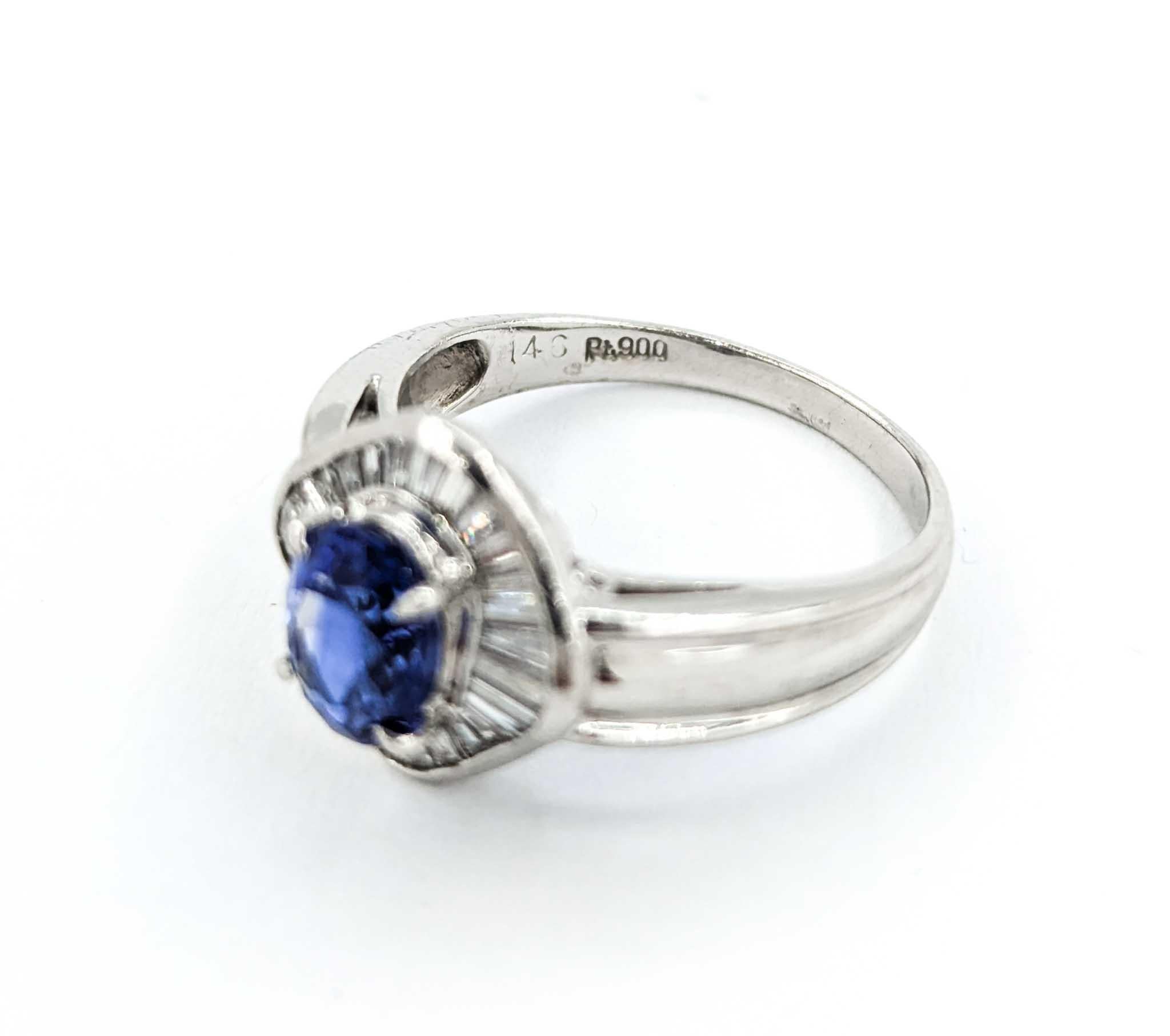 Sapphire and Diamond Ring in Platinum 4