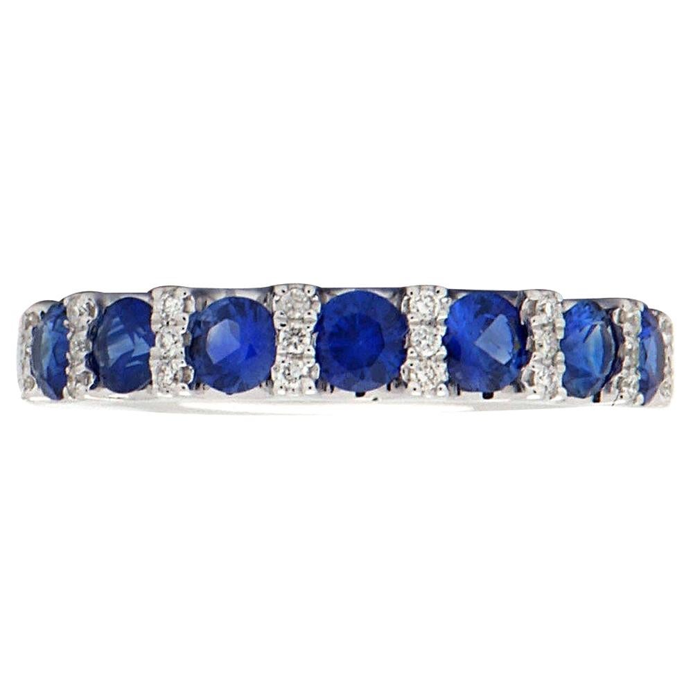 Sapphire and Diamond Row Band For Sale