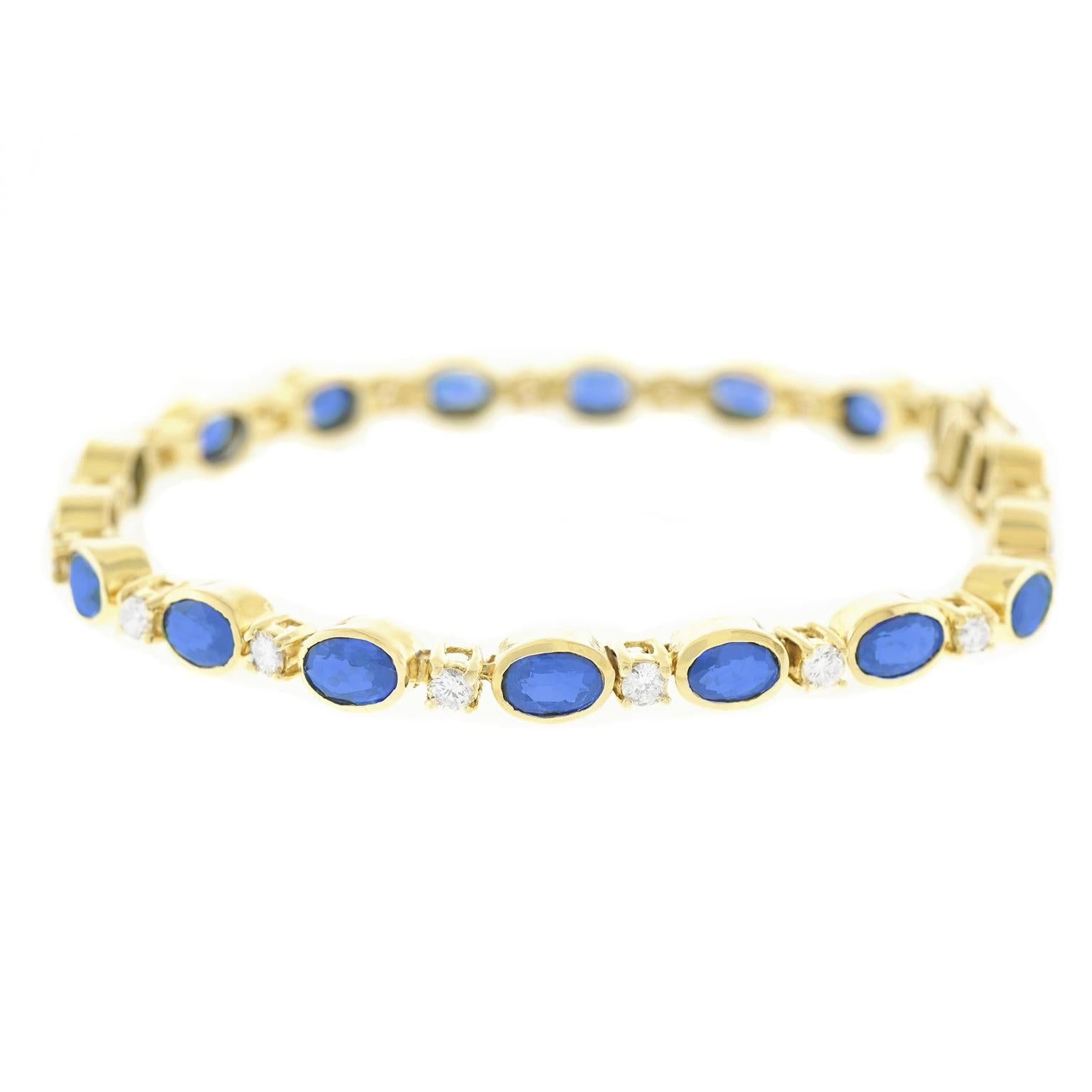 Sapphire and Diamond-Set Gold Bracelet 2