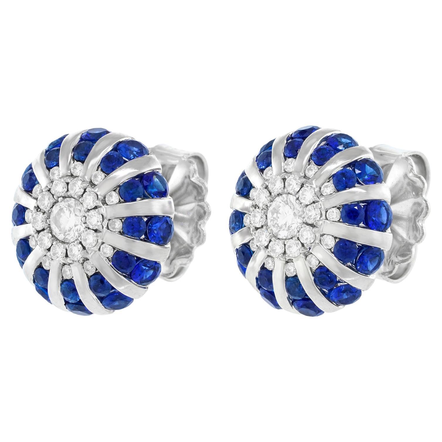 Sapphire and Diamond-set Gold Earrings by Spark