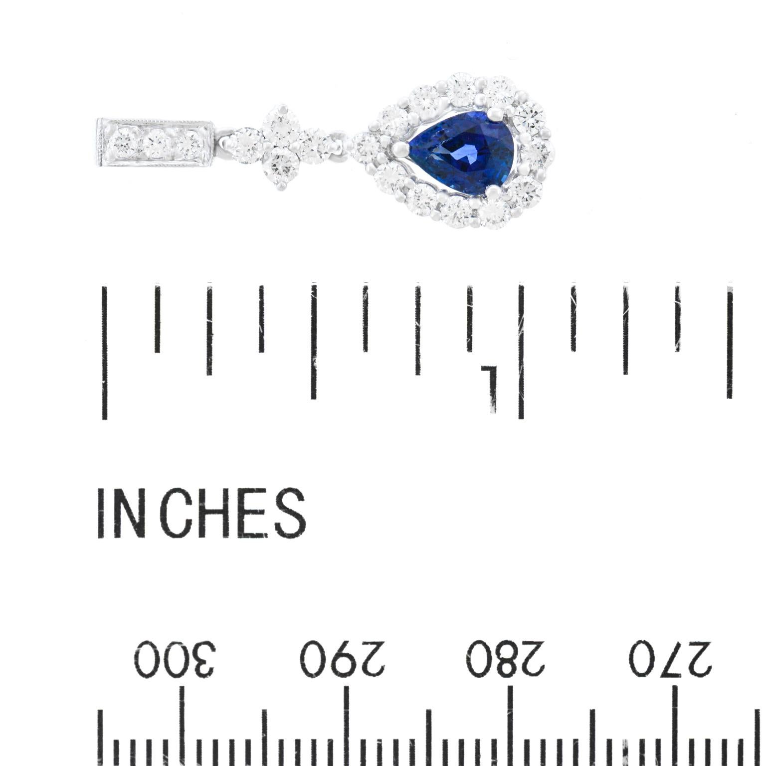 Sapphire and Diamond Set Gold Pendant 1