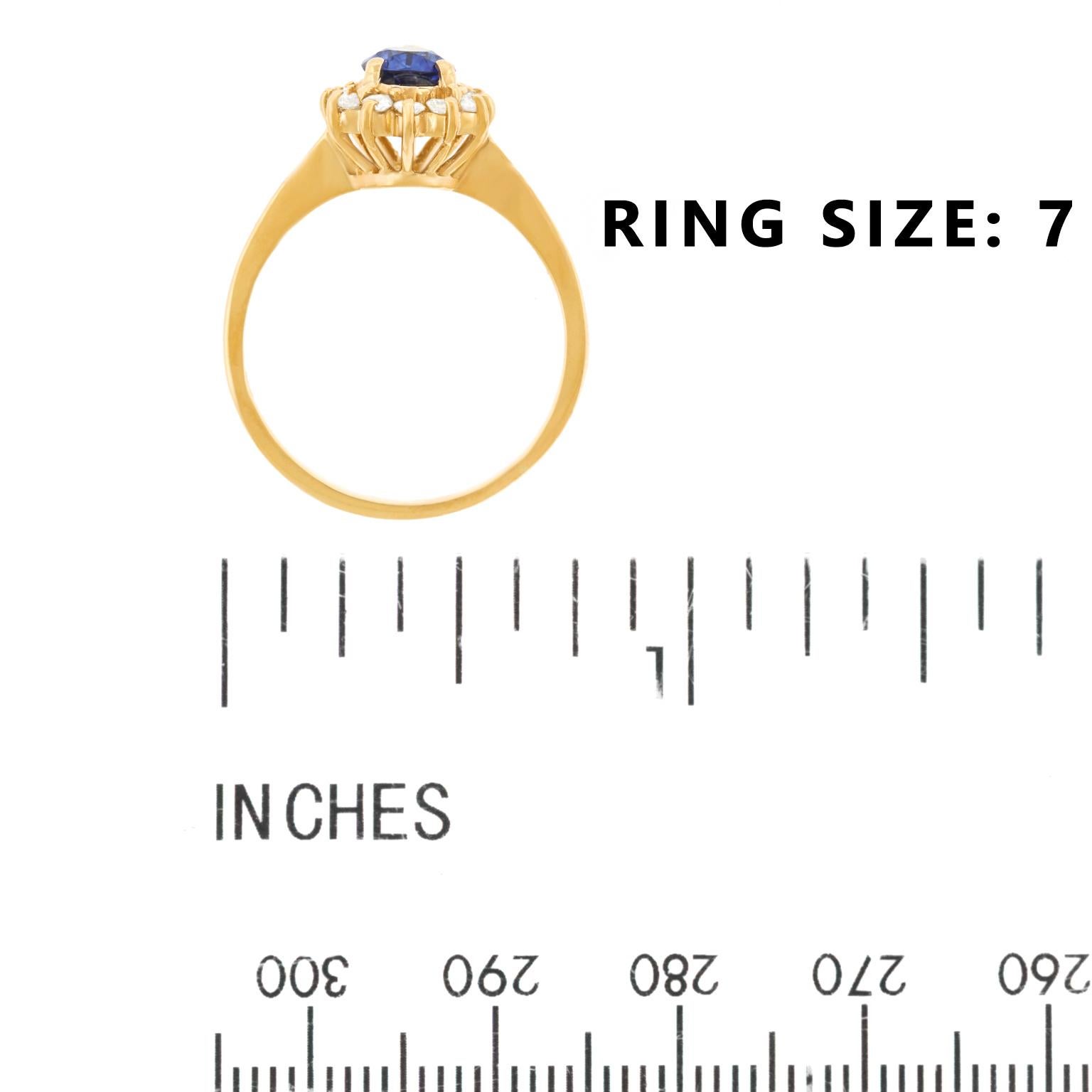 Sapphire and Diamond Set Gold Ring 2