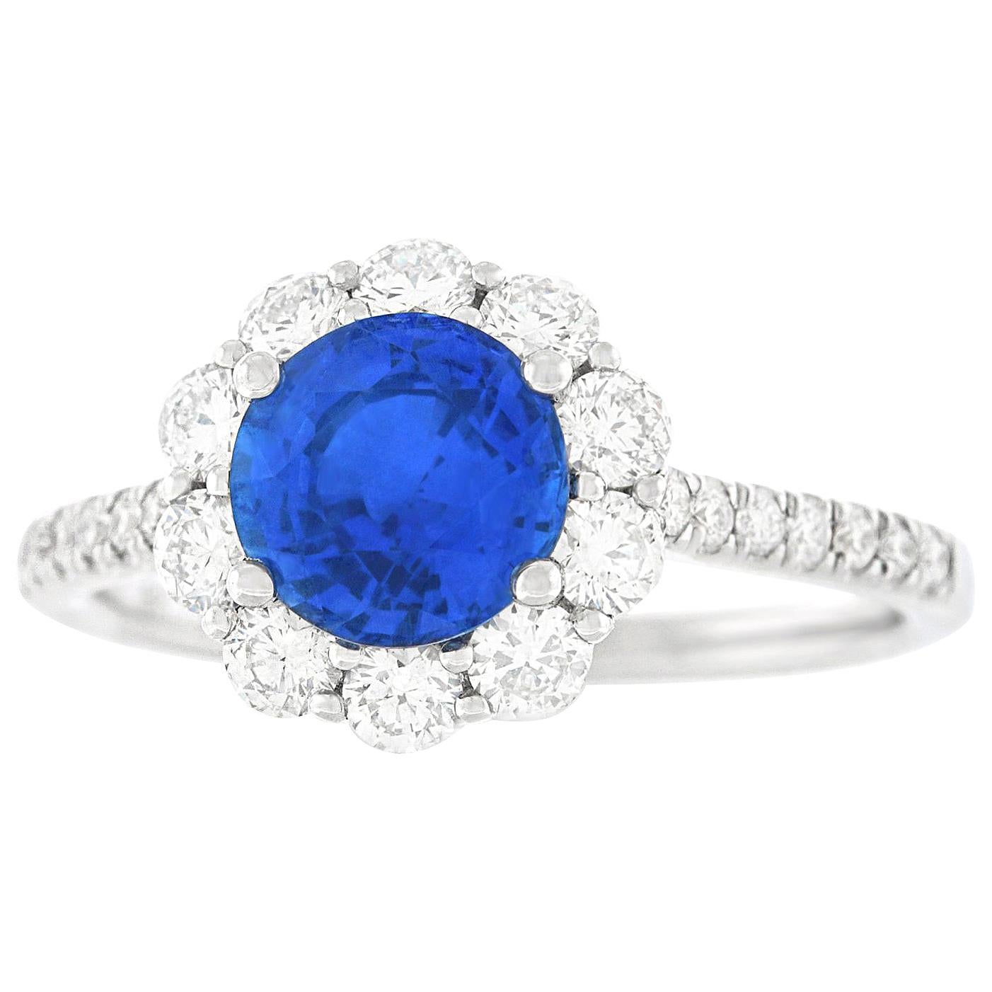 Sapphire and Diamond Set Gold Ring For Sale