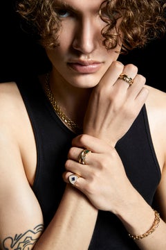 Sapphire and Diamond Shield Ring