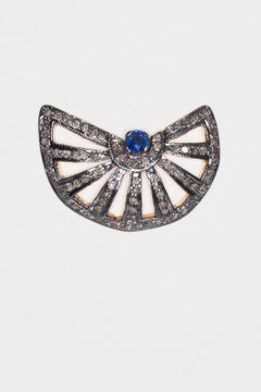 Sapphire and Diamond Stud Earrings