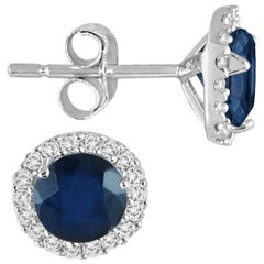 The Eternal Sapphire Earrings - Featuring 1 Carat of Sapphires