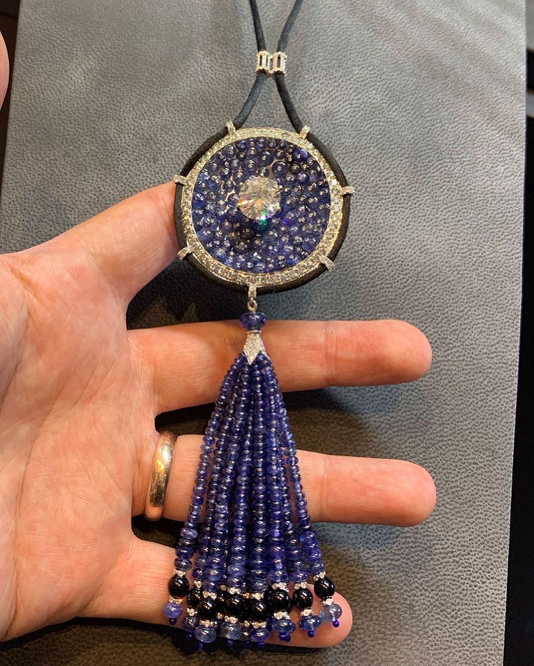 sapphire drop necklace