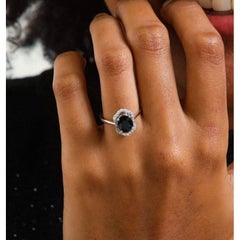 Sapphire And Diamond Vintage 2.04ct Ring