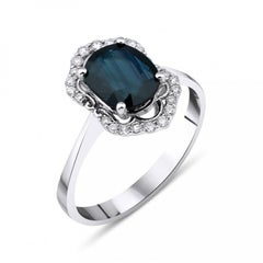 Sapphire And Diamond Vintage 2.04ct Ring