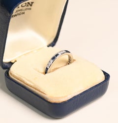 Sapphire and Diamond Eternity Band. Alternate Wedding Band Platinum 3 by 3 2.60m