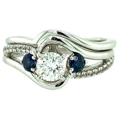 Sapphire and Diamond Wedding Set