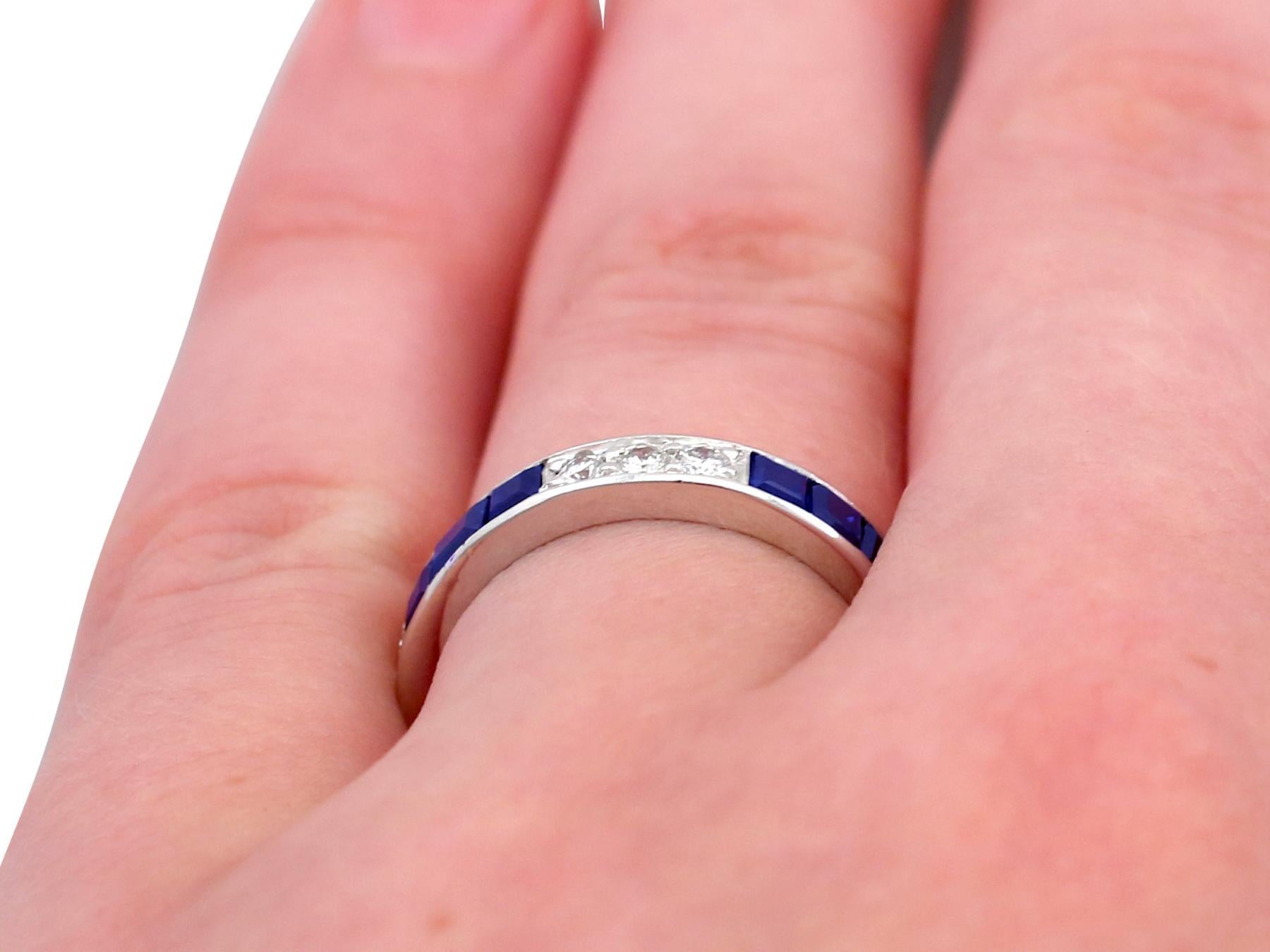 Sapphire and Diamond White Gold Full Eternity Ring 3