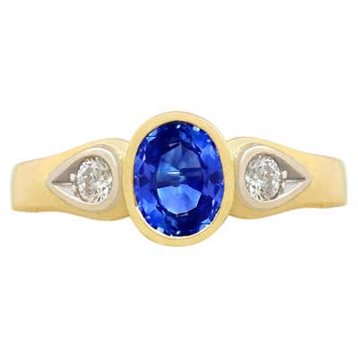 Antique Sapphire and Diamond Three-Stone Rings - 3,068 For Sale at ...