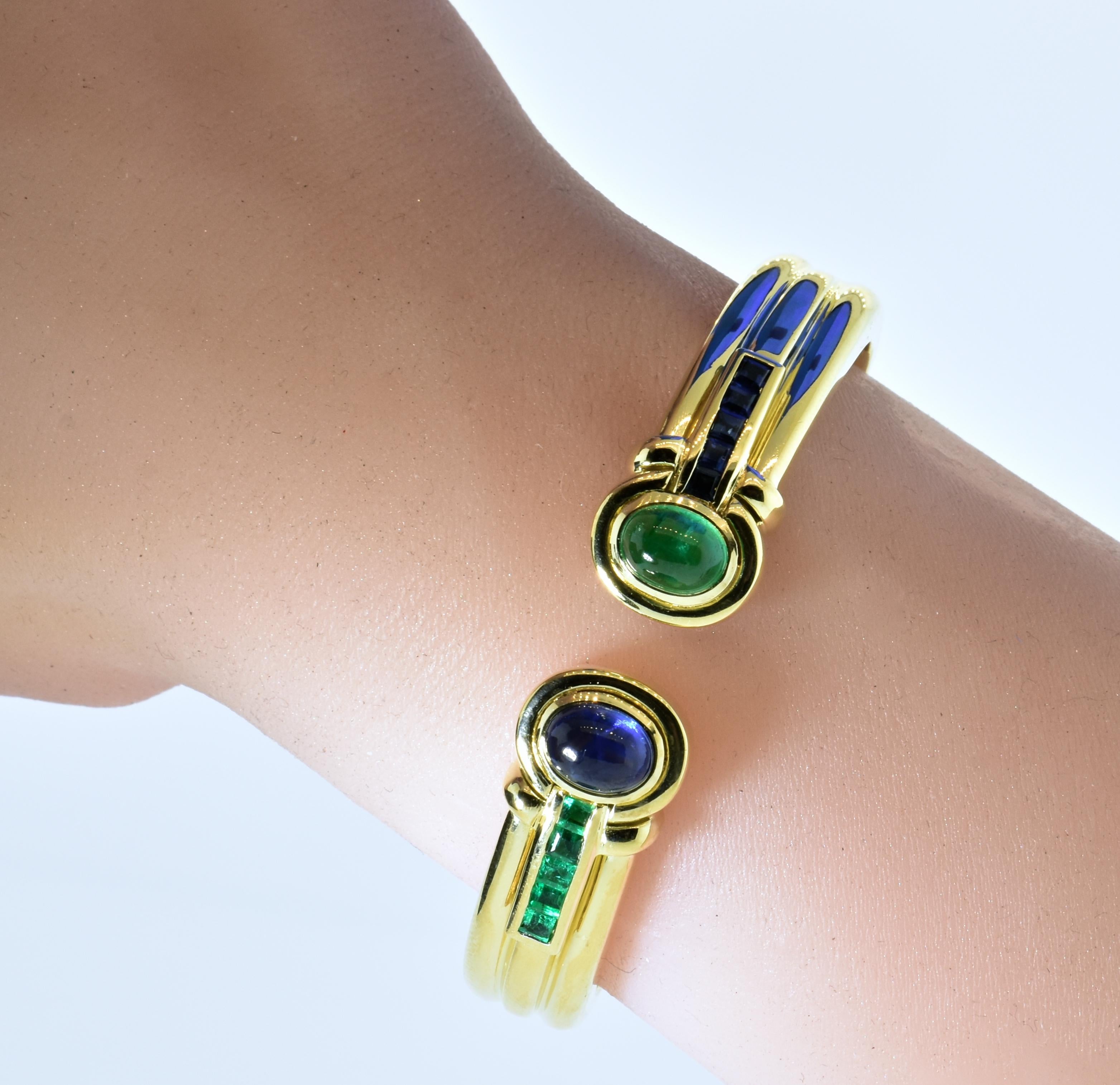 Sapphire and Emerald Bracelet, circa 1965 2